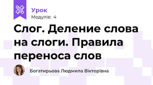 Слог. Деление слова на слоги. Правила переноса слов