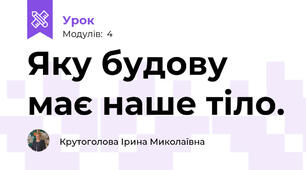 Яку будову має наше тіло. 