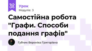 Самостійна робота "Графи. Способи подання графів"