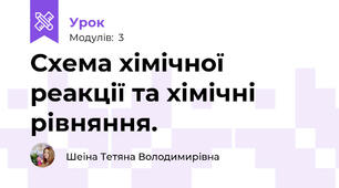 Схема хімічної реакції та хімічні рівняння.