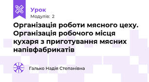 Організація роботи мясного цеху. Організація робочого місця кухаря з приготування мясних напівфабрикатів