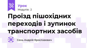 Проїзд пішохідних переходів і зупинок транспортних засобів