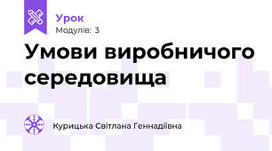 Умови виробничого середовища