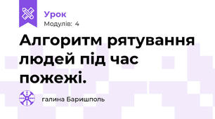 Алгоритм рятування людей під час пожежі.