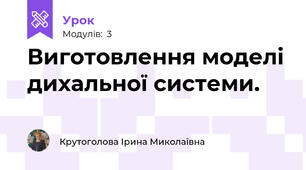 Виготовлення моделі дихальної системи.
