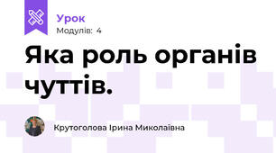 Яка роль органів чуттів.