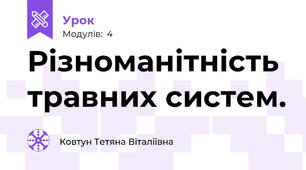 Різноманітність травних систем.
