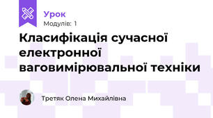 Класифікація сучасної електронної ваговимірювальної техніки
