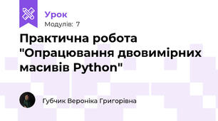 Практична робота "Опрацювання двовимірних масивів Python"