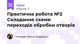 Практична робота №2  Складання схеми переходів обробки отворів