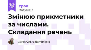Змінюю прикметники за числами. Складання речень