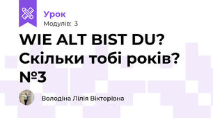 WIE ALT BIST DU? Скільки тобі років? №3