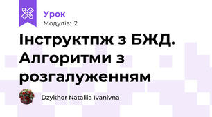 Інструктпж з БЖД. Алгоритми з розгалуженням