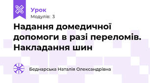 Надання домедичної допомоги в разі переломів. Накладання шин