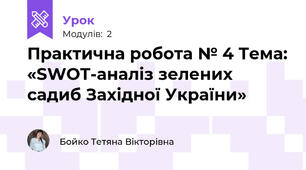 Практична робота № 4 Тема: «SWOT-аналіз зелених садиб Західної України»