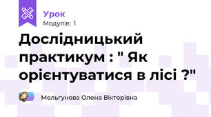 Дослідницький практикум : " Як орієнтуватися в лісі ?"