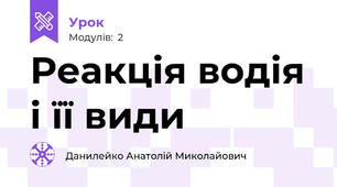 Реакція водія і її види