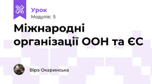 Міжнародні організації ООН та ЄС 