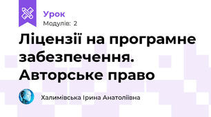 Ліцензії на програмне забезпечення. Авторське право 