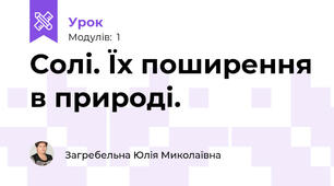 Солі. Їх поширення в природі.