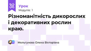 Різноманітність дикорослих і декоративних рослин краю.
