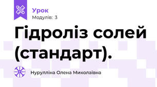 Гідроліз солей (стандарт).