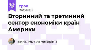 Вторинний та третинний сектор економіки країн Америки