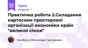 Практична робота 2.Складання картосхем просторової організації економіки країн "великої сімки"