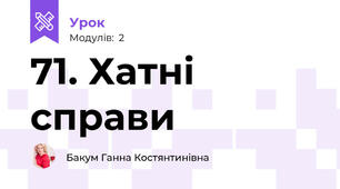 71. Хатні справи