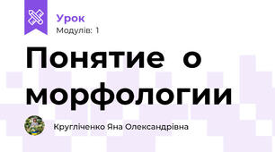 Понятие  о морфологии