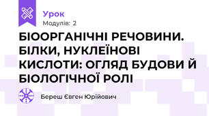 БІООРГАНІЧНІ РЕЧОВИНИ. БІЛКИ, НУКЛЕЇНОВІ КИСЛОТИ: ОГЛЯД БУДОВИ Й БІОЛОГІЧНОЇ РОЛІ