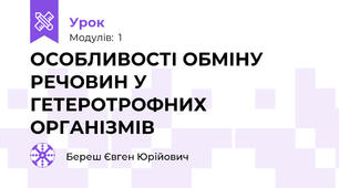 ОСОБЛИВОСТІ ОБМІНУ РЕЧОВИН У ГЕТЕРОТРОФНИХ ОРГАНІЗМІВ