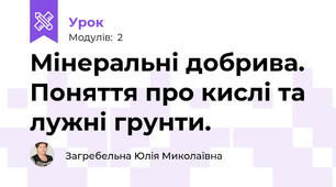 Мінеральні добрива. Поняття про кислі та лужні грунти.