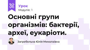 Основні групи організмів: бактерії, археї, еукаріоти.