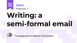 Writing: a semi-formal email