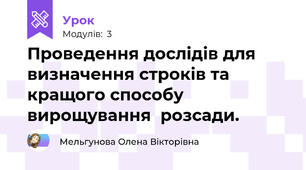 Проведення дослідів для визначення строків та кращого способу вирощування  розсади.