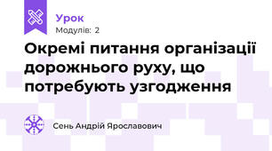 Окремі питання організації дорожнього руху, що потребують узгодження