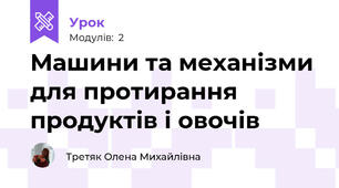 Машини та механізми для протирання продуктів і овочів