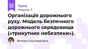 Організація дорожнього руху. Модель безпечного дорожнього середовища («трикутник небезпеки»). 