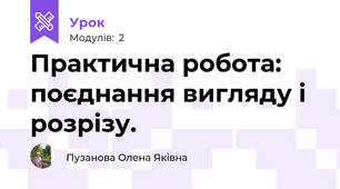 Практична робота: поєднання вигляду і розрізу.