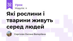 Які рослини і тварини живуть серед людей