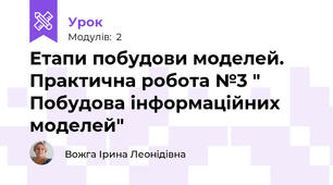 Етапи побудови моделей. Практична робота №3 " Побудова інформаційних моделей"