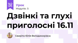 Дзвінкі та глухі приголосні 16.11