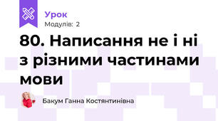 80. Написання не і ні з різними частинами мови