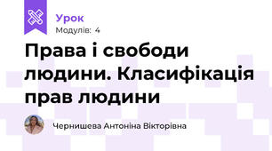 Права і свободи людини. Класифікація прав людини