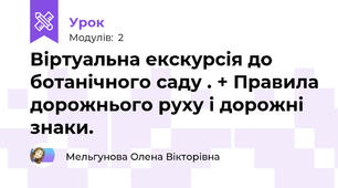Віртуальна екскурсія до ботанічного саду . + Правила дорожнього руху і дорожні знаки.