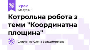 Котрольна робота з теми "Координатна площина"