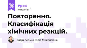 Повторення. Класифікація хімічних реакцій.