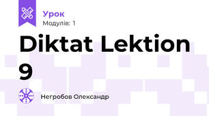Diktat Lektion 9