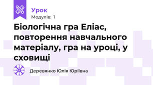 Біологічна гра Еліас, повторення навчального матеріалу, гра на уроці, у сховищі